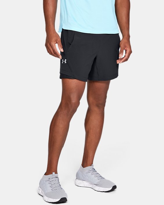 Men's UA Speedpocket Linerless 6" Shorts in Black image number 0